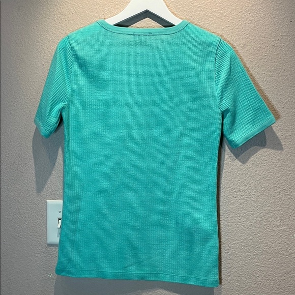 J. Crew Women’s Waffle Textured Mint Green T Shirt Size Small - Picture 6 of 6